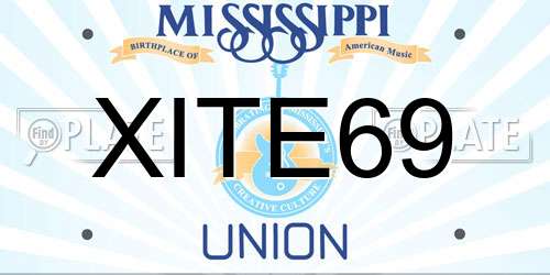 XITE69 Mississippi License Plate