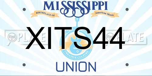 XITS44 Mississippi License Plate