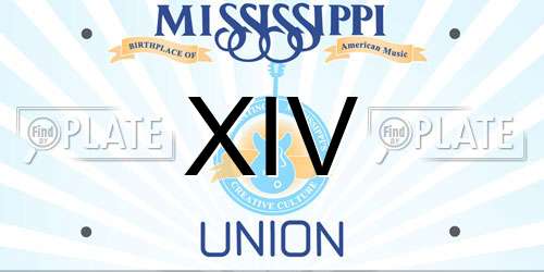 XIV Mississippi License Plate
