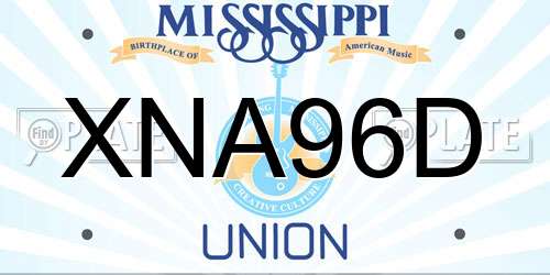 XNA96D Mississippi License Plate