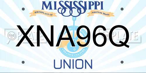 XNA96Q Mississippi License Plate