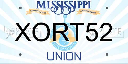 XORT52 Mississippi License Plate