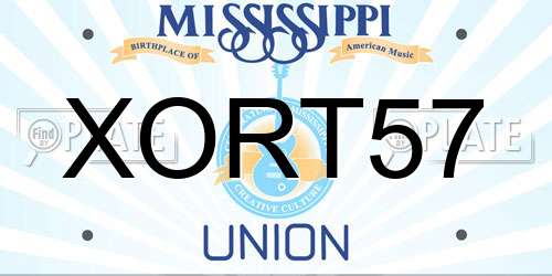 XORT57 Mississippi License Plate