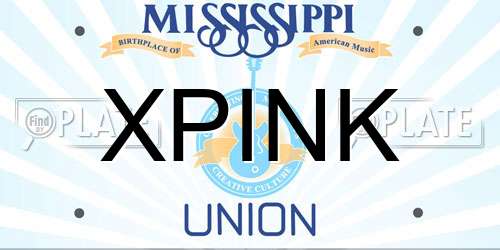 XPINK Mississippi License Plate