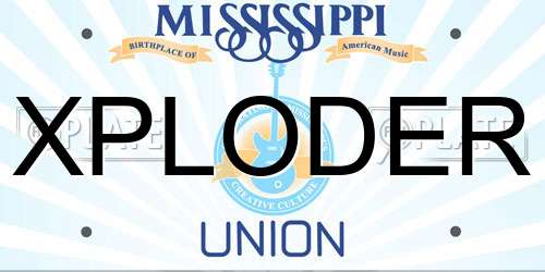 XPLODER Mississippi License Plate