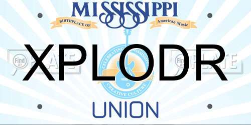XPLODR Mississippi License Plate