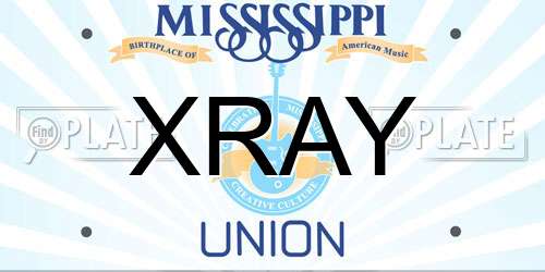 XRAY Mississippi License Plate