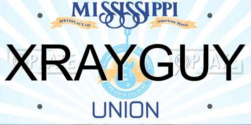 XRAYGUY Mississippi License Plate
