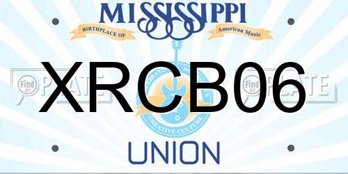 XRCB06 Mississippi License Plate