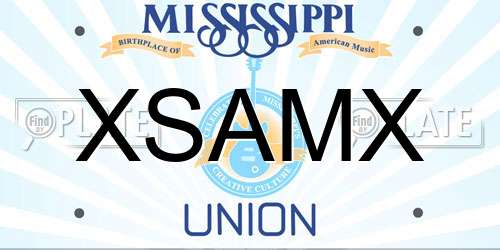 XSAMX Mississippi License Plate
