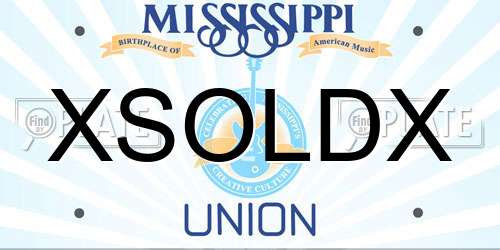 XSOLDX Mississippi License Plate