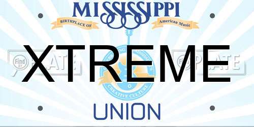 XTREME Mississippi License Plate