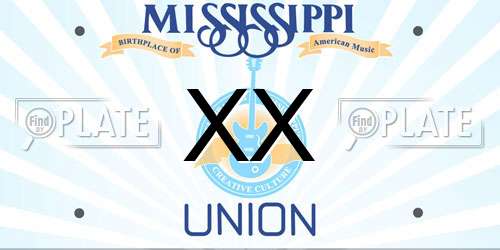 XX Mississippi License Plate