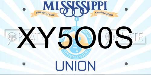 XY5O0S Mississippi License Plate