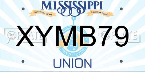 XYMB79 Mississippi License Plate