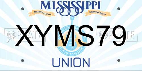 XYMS79 Mississippi License Plate