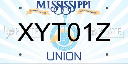XYT01Z Mississippi License Plate