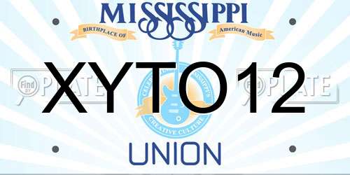 XYTO12 Mississippi License Plate
