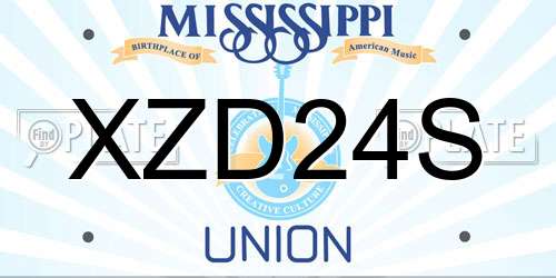 XZD24S Mississippi License Plate