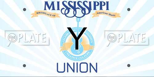 Y Mississippi License Plate