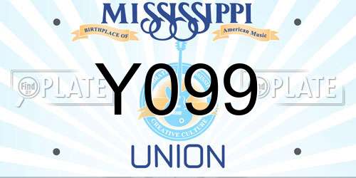 Y099 Mississippi License Plate