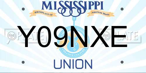 Y09NXE Mississippi License Plate