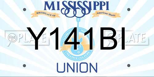 Y141BI Mississippi License Plate