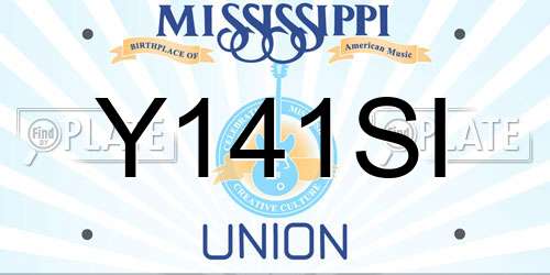 Y141SI Mississippi License Plate