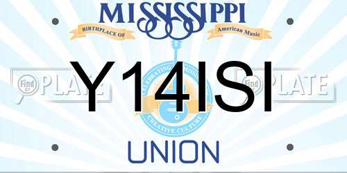 Y14ISI Mississippi License Plate
