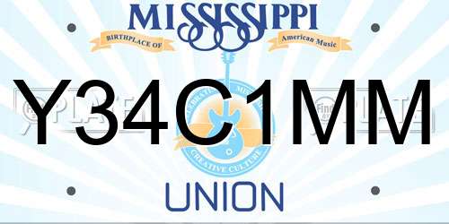 Y34C1MM Mississippi License Plate