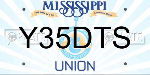 Y35DTS Mississippi License Plate