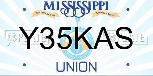 Y35KAS Mississippi License Plate