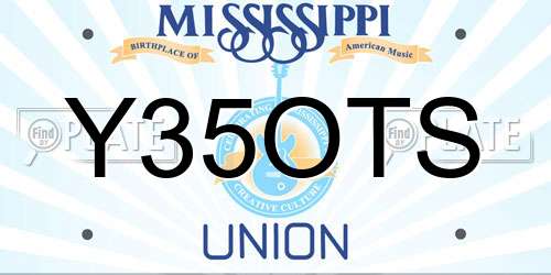 Y35OTS Mississippi License Plate