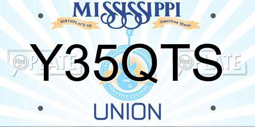 Y35QTS Mississippi License Plate