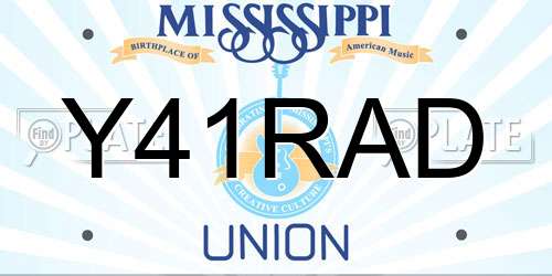 Y41RAD Mississippi License Plate
