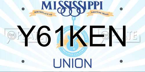 Y61KEN Mississippi License Plate
