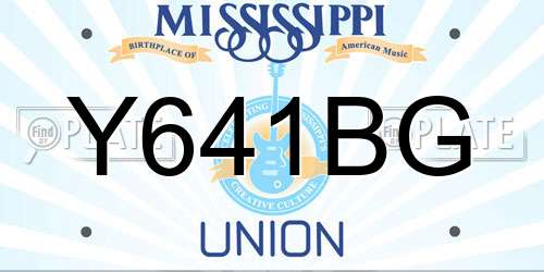 Y641BG Mississippi License Plate