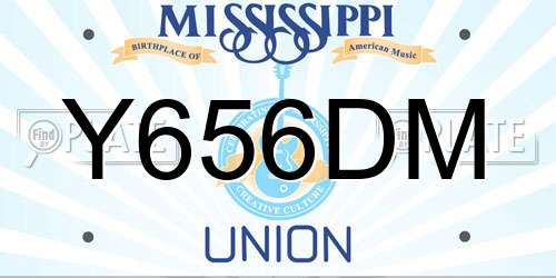 Y656DM Mississippi License Plate