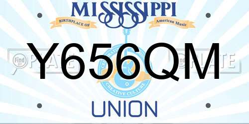 Y656QM Mississippi License Plate