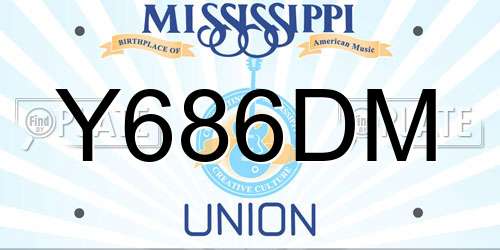 Y686DM Mississippi License Plate