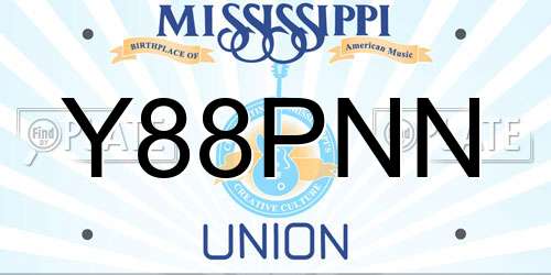 Y88PNN Mississippi License Plate