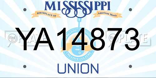 YA14873 Mississippi License Plate