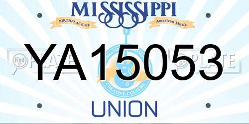 YA15053 Mississippi License Plate