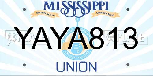 YAYA813 Mississippi License Plate