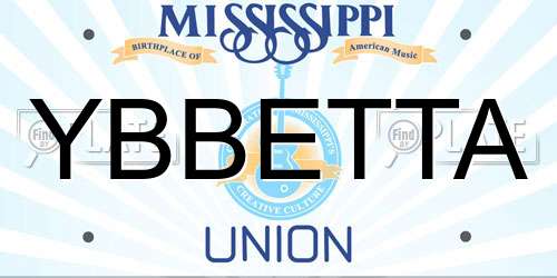YBBETTA Mississippi License Plate