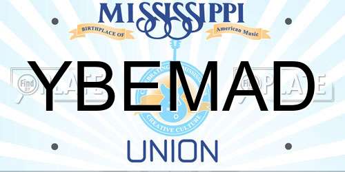 YBEMAD Mississippi License Plate