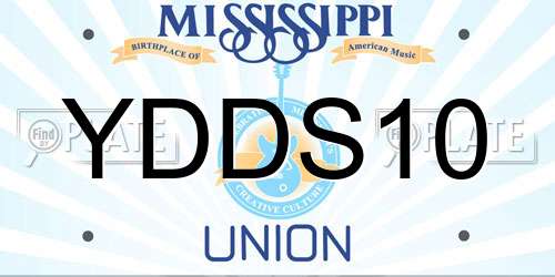YDDS10 Mississippi License Plate