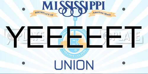 YEEEEET Mississippi License Plate