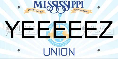YEEEEEZ Mississippi License Plate