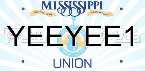 YEEYEE1 Mississippi License Plate